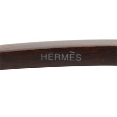エルメス シェーヌダンクル ヘアアクセサリー かんざし ブラウン ウッド レディース HERMES 【中古】