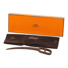 エルメス シェーヌダンクル ヘアアクセサリー かんざし ブラウン ウッド レディース HERMES 【中古】