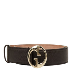 グッチ GGロゴバックル ベルト 362728 ブラウン ゴールド レザー レディース GUCCI 中古