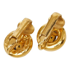 シャネル ココマーク ラウンドモチーフ イヤリング イヤークリップ ゴールド メッキ レディース CHANEL 中古