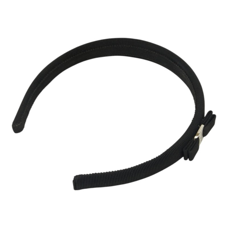 サルヴァトーレフェラガモ ヴァラ リボン カチューシャ ヘアアクセサリー ブラック コットン レディース Salvatore Ferragamo 中古