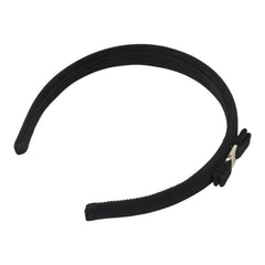 サルヴァトーレフェラガモ ヴァラ リボン カチューシャ ヘアアクセサリー ブラック コットン レディース Salvatore Ferragamo 中古