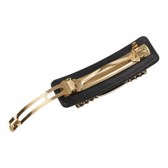 サルヴァトーレフェラガモ ヴァラリボン バレッタ ブラック レザー レディース Salvatore Ferragamo 中古
