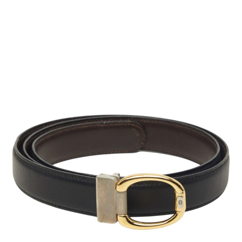 グッチ インターロッキングG ベルト ブラック レザー レディース GUCCI 中古