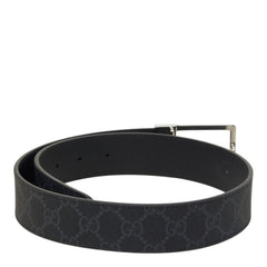 グッチ GGスプリーム ベルト サイズ70/20 722370 グレー キャンバス レザー メンズ GUCCI 中古