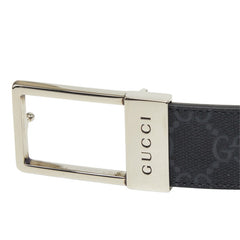 グッチ GGスプリーム ベルト サイズ70/20 722370 グレー キャンバス レザー メンズ GUCCI 中古