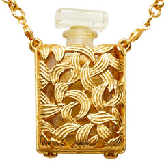 シャネル EAU DE PARFUM N°19 香水ボトル ネックレス ゴールド メッキ レディース CHANEL 中古