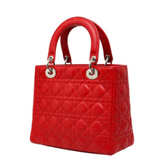 ディオール カナージュ レディディオール ハンドバッグ ショルダーバッグ 2WAY レッド レザー レディース Dior 中古