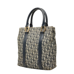 ディオール トロッター ハンドバッグ ネイビー キャンバス レザー レディース Dior 中古