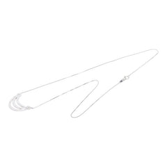 Pt900 プラチナ Pt850 プラチナ ダイヤモンド ダイヤ0.50ct 三日月モチーフ 3連 ムーン ペンダント ネックレス レディース 中古