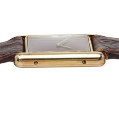 カルティエ マストタンクLM 腕時計 83919723 クオーツ レッド文字盤 SV925 シルバー メッキ レディース CARTIER 中古