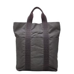 エルメス エールライン カバス トートバッグ グレー キャンバス レディース HERMES 中古