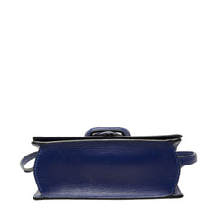 ロエベ バルセロナ 斜め掛け ショルダーバッグ ブルー レザー レディース LOEWE 中古