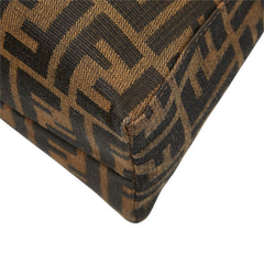 フェンディ ズッカ ワンショルダーバッグ 09161150001 ブラウン キャンバス レザー レディース FENDI 中古