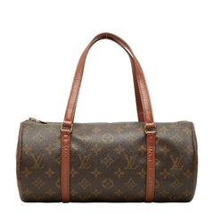 ルイ ヴィトン モノグラム パピヨン30 ショルダーバッグ M51365 ブラウン PVC レザー レディース LOUIS VUITTON 中古