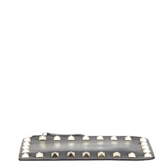 ヴァレンティノ ロックスタッズ コインケース カードケース ブラック レザー メタル レディース VALENTINO 中古