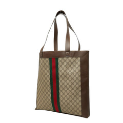 グッチ GGスプリーム オフィディア トートバッグ 519335 ベージュ ブラウン PVC レザー レディース GUCCI 中古