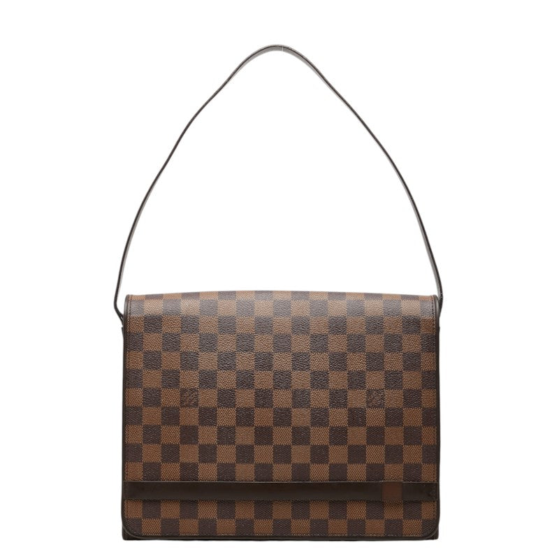 ルイ ヴィトン ダミエ トライベレッカ カレ ワンショルダーバッグ N51161 ブラウン PVC レザー レディース LOUIS VUITTON 中古
