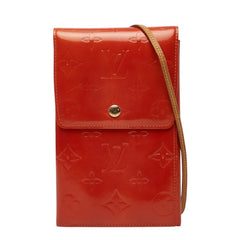 ルイ ヴィトン モノグラム ヴェルニ ウォーカー ポシェット ショルダーバッグ M91153 オレンジ レザー レディース LOUIS VUITTON 中古