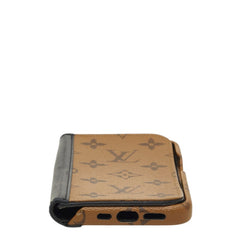ルイ ヴィトン モノグラムリバース IPHONE 15 PRO フォリオ 携帯ケース M82892 ブラウン PVC レザー レディース LOUIS VUITTON 中古