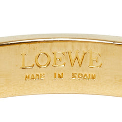 ロエベ ブレスレット バングル ゴールド ブラック メッキ エナメル レディース LOEWE 中古