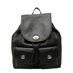 コーチ リュック・デイパック ブラック レザー レディース COACH 中古