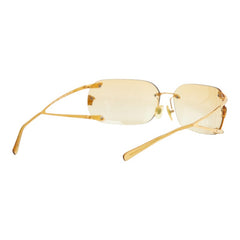 ヴェルサーチェ サングラス ブラウン ラインストーン メッキ レディース VERSACE 中古