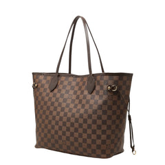 ルイ ヴィトン ダミエ ネヴァーフルMM トートバッグ ショルダーバッグ N51105 ブラウン PVC レザー レディース LOUIS VUITTON 中古
