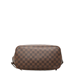 ルイ ヴィトン ダミエ ネヴァーフルMM トートバッグ ショルダーバッグ N51105 ブラウン PVC レザー レディース LOUIS VUITTON 中古