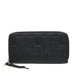 ルイ ヴィトン モノグラム アンプラント ジッピーウォレット 長財布 M61864 ブラック レザー レディース LOUIS VUITTON 中古