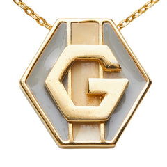 ジバンシー Gロゴ ペンダント ネックレス ゴールド メッキ レディース Givenchy 中古