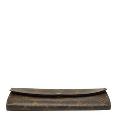 ルイ ヴィトン モノグラム ポシェット ポルト モネ クレディ 長財布 M61725 ブラウン PVC レディース LOUIS VUITTON 中古