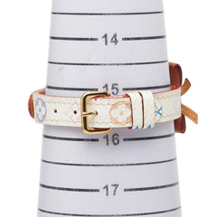 ルイ ヴィトン モノグラム マルチカラー ブラスレ ポルトアドレス ブレスレット M92594 ホワイト PVC レザー レディース LOUIS VUITTON 中古
