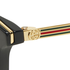 グッチ インターロッキングG サングラス GG0204SK ブラック ゴールド プラスチック レディース GUCCI 中古