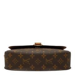 ルイ ヴィトン モノグラム サンクルーGM 斜め掛け ショルダーバッグ M51242 ブラウン PVC レザー レディース LOUIS VUITTON 中古