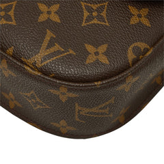 ルイ ヴィトン モノグラム サンクルーGM 斜め掛け ショルダーバッグ M51242 ブラウン PVC レザー レディース LOUIS VUITTON 中古