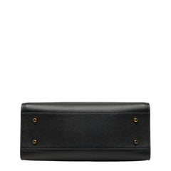 ヴェルサーチェ ヴィルトゥス ハンドバッグ ショルダーバッグ 2WAY ブラック レザー レディース VERSACE 中古