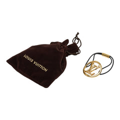 ルイ ヴィトン エラスティック ルイーズ ヘアアクセサリー M00760 ゴールド メッキ ゴム紐 レディース LOUIS VUITTON 中古