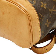 ルイ ヴィトン モノグラム ミニモンスリ リュック バックパック M51137 ブラウン PVC レザー レディース LOUIS VUITTON 中古