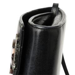 サンローラン YSLロゴ 斜め掛け ショルダーウォレット ショルダーバッグ ブラック レザー レディース SAINT LAURENT 中古