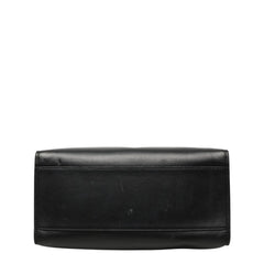 ドルチェアンドガッバーナ ロゴ ハンドバッグ ブラック レザー レディース DOLCE&GABBANA 中古