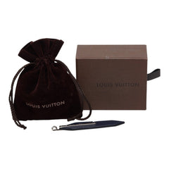 ルイ ヴィトン ドリーミング チャームズ キーホルダー MP1776 ネイビー シルバー レザー メタル レディース LOUIS VUITTON 中古