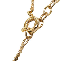 ディオール ロゴ ペンダント ネックレス ゴールド メッキ レディース Dior 中古