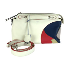 フェンディ バイザウェイ ショルダーバッグ ハンドバッグ 2WAY 8BL124 ホワイト ブルー レッド レザー レディース FENDI 中古