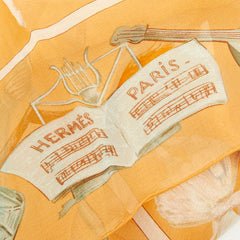エルメス カレ90 La Danse ラ ダンス バレリーナ スカーフ オレンジ マルチカラー シルク レディース HERMES 中古