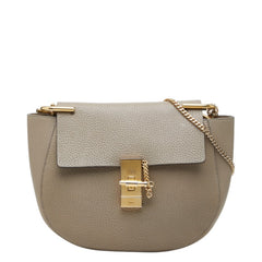 クロエ ドリュー スモール チェーン ショルダーバッグ グレー レザー レディース Chloe 中古
