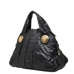 グッチ ヒステリア ハンドバッグ ショルダーバッグ 2WAY 197019 ブラック ゴールド レザー レディース GUCCI 中古