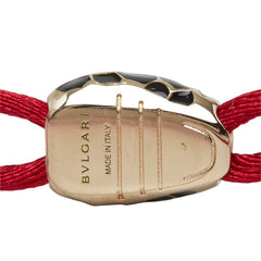 ブルガリ セルペンティ フォーエバー ブレスレット コード レッド メタル ファブリック レディース BVLGARI 中古