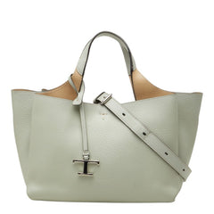トッズ ハンドバッグ 2WAY ショルダーバッグ ライトグリーン レザー レディース TOD’S 中古