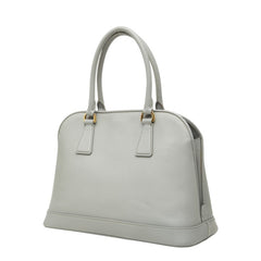プラダ 三角ロゴプレート ハンドバッグ BN2567 ブルーグレー系 レザー レディース PRADA 中古